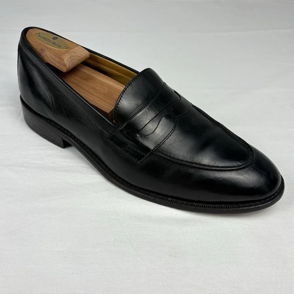 COLE HAAN/NIKEAIR Penny Loafers 10M Black Leather Goodyear Welted EUC Preppy